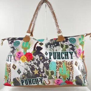 new Large travel duffle bag tote overnight cowboy cowgirl tuff western rodeo